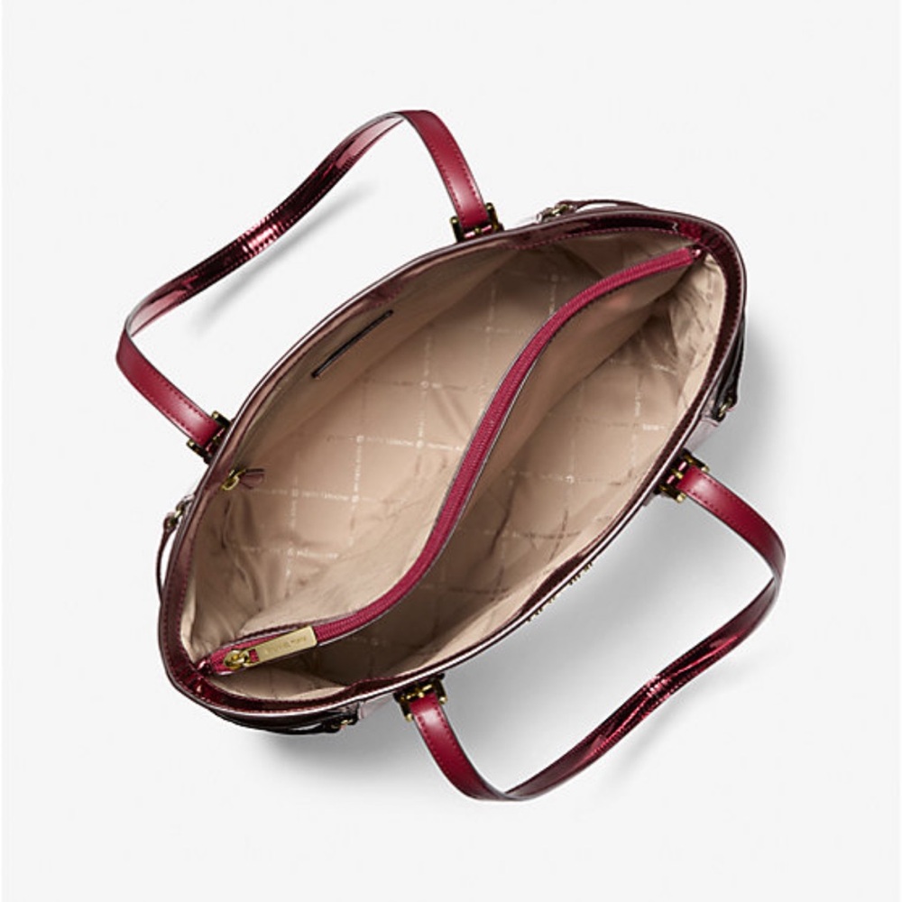 MICHAEL KORS Voyager Large Metallic Logo Debossed EW Shoulder Tote Bg
Cherry
NWT - Picture 6 of 16